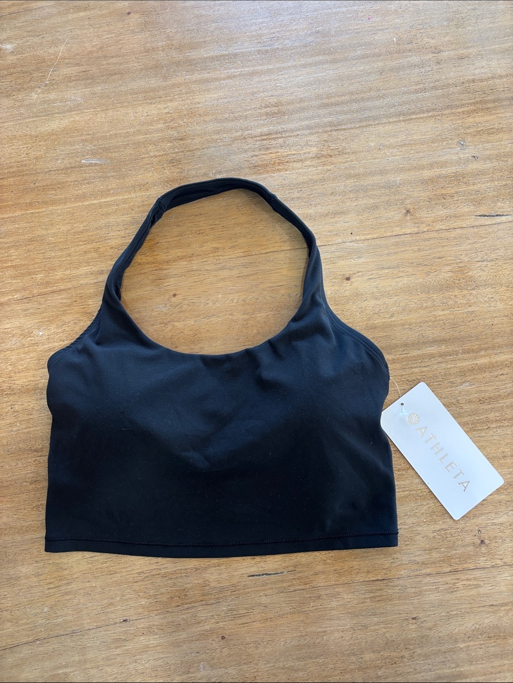 Athleta Black Halter-Style Sports Bra XS